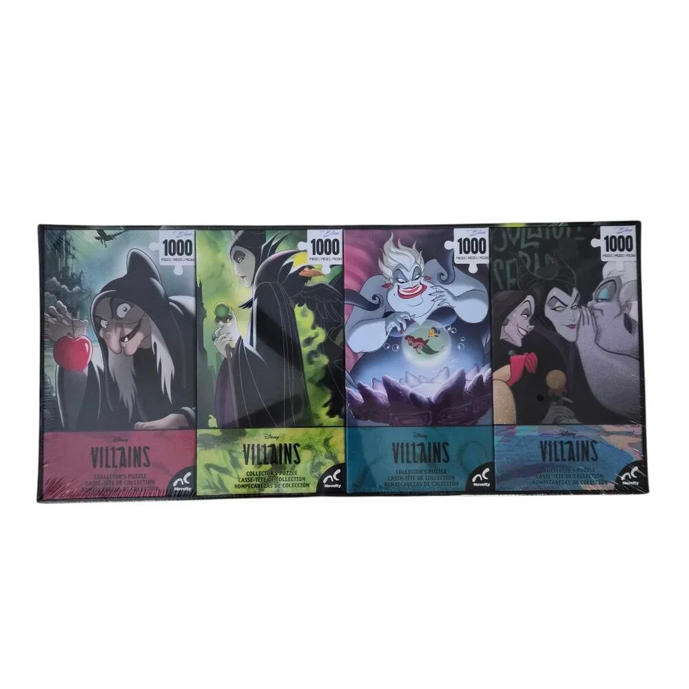 Disney Villains Collector’s Jigsaw Puzzle Set 4-Pack 1000 Pieces Each 24